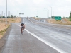 Juliana Buhring on her quest to be the first woman to cycle around the globe riding in the rain near the city of Filer in southern Idaho