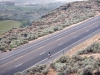 Juliana Buhring on her quest to be the first woman to cycle around the globe climbing the Bliss Grade near the city of Bliss in southern Idaho
