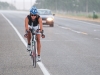 Juliana Buhring on her quest to be the first woman to cycle around the globe riding in the rain near the city of Bliss in southern Idaho